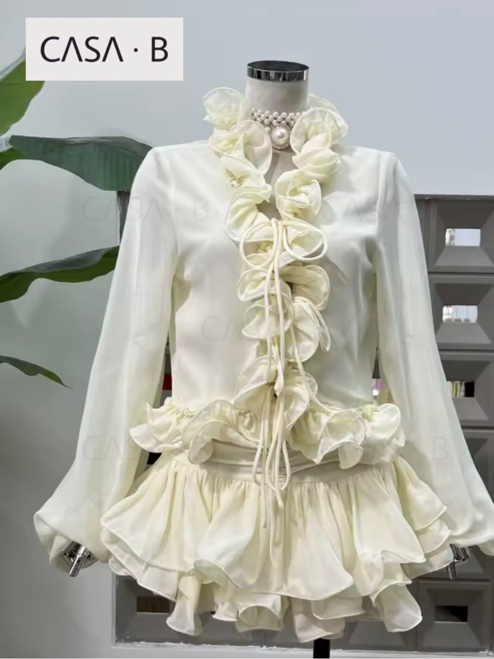 NEW💫CASA B | San Pedro Ruffle Set in Ivory - Picture 2 of 5